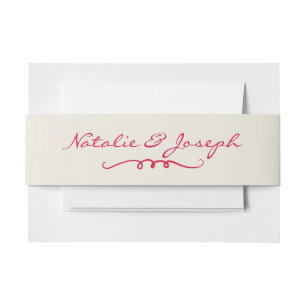 手書描お洒落おもしろい結婚の 招待状ベリーバンド