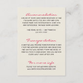 手書描お洒落レトロ結婚詳細 エンクロージャーカード (正面)