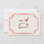 手書描お洒落レトロQRコード結婚s 出欠カード (裏面)