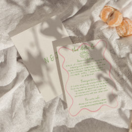 手書描ファンキーレトロ結婚詳細 エンクロージャーカード