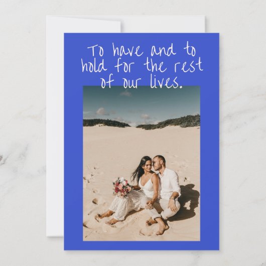 手書描モダン写真 招待状 (裏面)