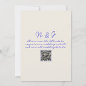 手書描ユニークおもしろい結婚QR 招待状 (裏面)