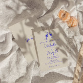 手書描ユニークレトロ結婚おもしろい 招待状