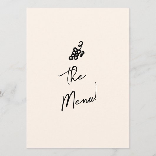 手書描ユニーク結婚予測できなレトロ メニュー (裏面)