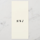 手書描ユニーク結婚予測できなレトロ メニュー (裏面)