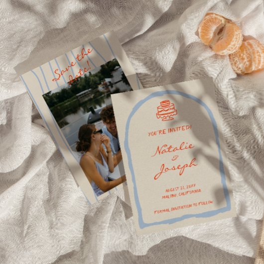 手書描レトロ色彩の鮮やかズ セーブザデート