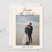 手書描予測できなレトロ結婚写真 セーブザデート (正面)