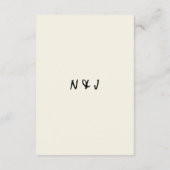 手書描予測できなレトロ結婚詳細 エンクロージャーカード (裏面)