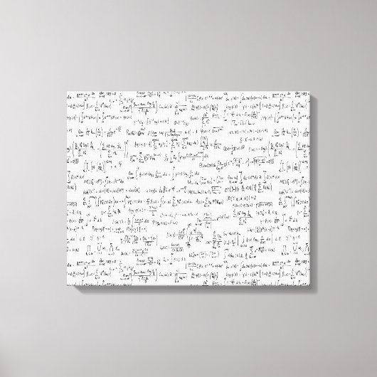 手書数式// キャンバスプリント (正面)