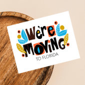 手書新お洒落しい住所のポストカード 案内ポストカード