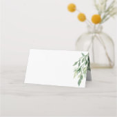 手書空白のユーカリ結婚の プレイスカード (裏面)