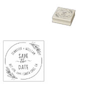 手書素朴きのカップル名が日付を保存 ラバースタンプ (押印)