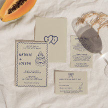 手書結婚ユニークモダンCake