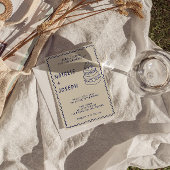 手書結婚ユニークモダンCake 招待状