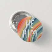 手書虹カラフルの宣告 缶バッジ (正面&裏面)