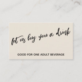 手書買きクリームをモダンお飲み エンクロージャーカード