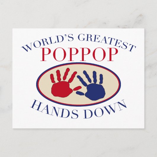 手最高のをポップダウン ポストカード (正面)