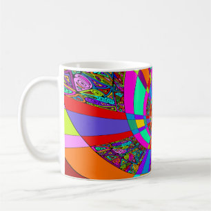 手柄とデジタル絵を描パターンArt 3 コーヒーマグカップ