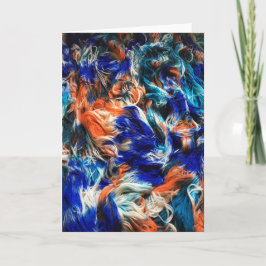 手染めカワセミ糸グリーティングカード カード