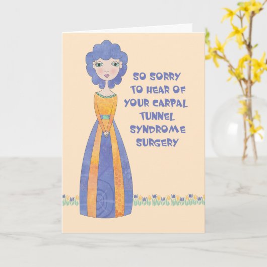 手根管症候群手術のウェルカードを取得 カード (黄色い花)