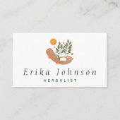 手植物植物植物植物植物病草学者ミニマルカッコいいリスト 名刺 (正面)