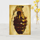 手榴弾の挨拶状 カード (黄色い花)