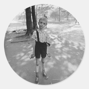 手榴弾の男の子 ラウンドシール