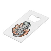 手榴弾イン漫画スタイル クレジットカード栓抜き (裏面アングル)