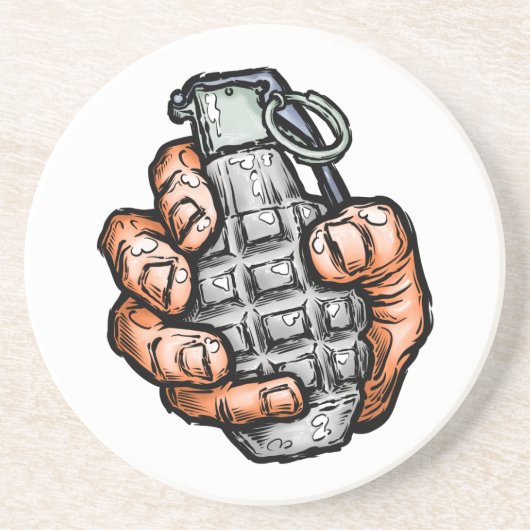 手榴弾イン漫画スタイル コースター (正面)