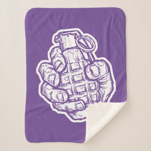 手榴弾イン漫画スタイル シェルパブランケット (正面)