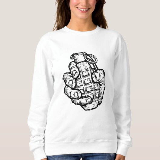 手榴弾イン漫画スタイル スウェットシャツ (正面)