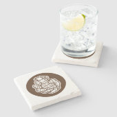 手榴弾イン漫画スタイル ストーンコースター (横)