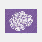 手榴弾イン漫画スタイル フリースブランケット (正面(横))