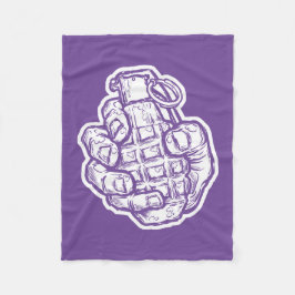 手榴弾イン漫画スタイル フリースブランケット