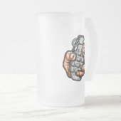 手榴弾イン漫画スタイル フロストグラスビールジョッキ (正面右)