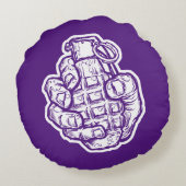 手榴弾イン漫画スタイル ラウンドクッション (裏面)