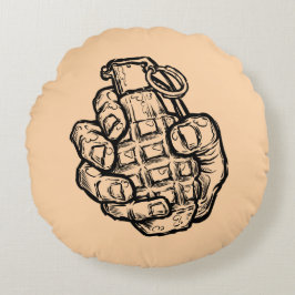 手榴弾イン漫画スタイル ラウンドクッション