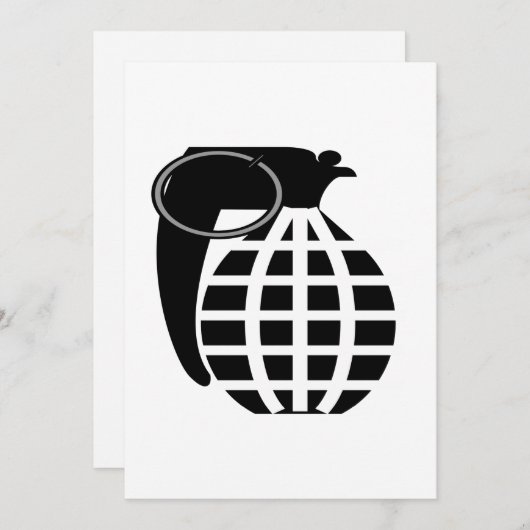 手榴弾 招待状 (正面/裏面)