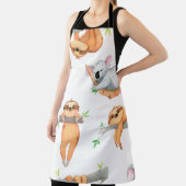 手水絵を描色のトロピカルカットなアニメ エプロン (インサイチュ)