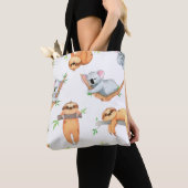 手水絵を描色のトロピカルカットなアニメ トートバッグ (クローズアップ)