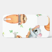 手水絵を描色のトロピカルカットなアニメ Case-Mate iPhoneケース (裏面 (横))