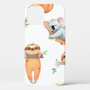 手水絵を描色のトロピカルカットなアニメ iPhone 12ケース