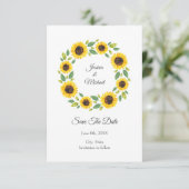 手水絵を描色ひまわりリース セーブザデート (スタンド正面)