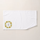 手水絵を描色ひまわりリース バスタオルセット (ハンドタオル)