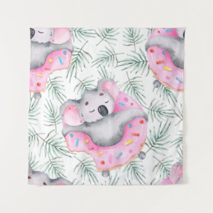 手水絵を描色コアラトロピカ タペストリー
