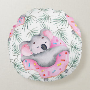 手水絵を描色コアラトロピカ ラウンドクッション