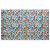 手水絵を描色タイガース生地 ファブリック (ヤード)