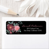 手水絵を描色フローラ差出人住所 ラベル (インサイチュ)