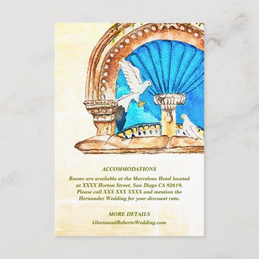 手水絵を描色メキシコ結婚詳細 エンクロージャーカード (裏面)