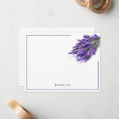 手水絵を描色ラバンダーノートカード ノートカード (正面/裏面インサイチュ)